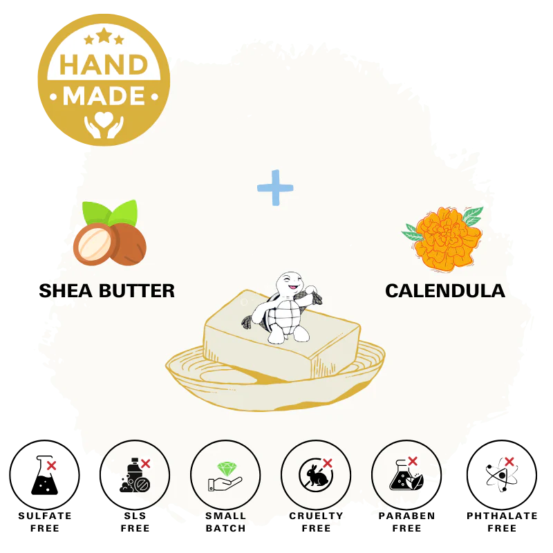 Shea Butter & Calendula Natural Soap Bar - Image 3