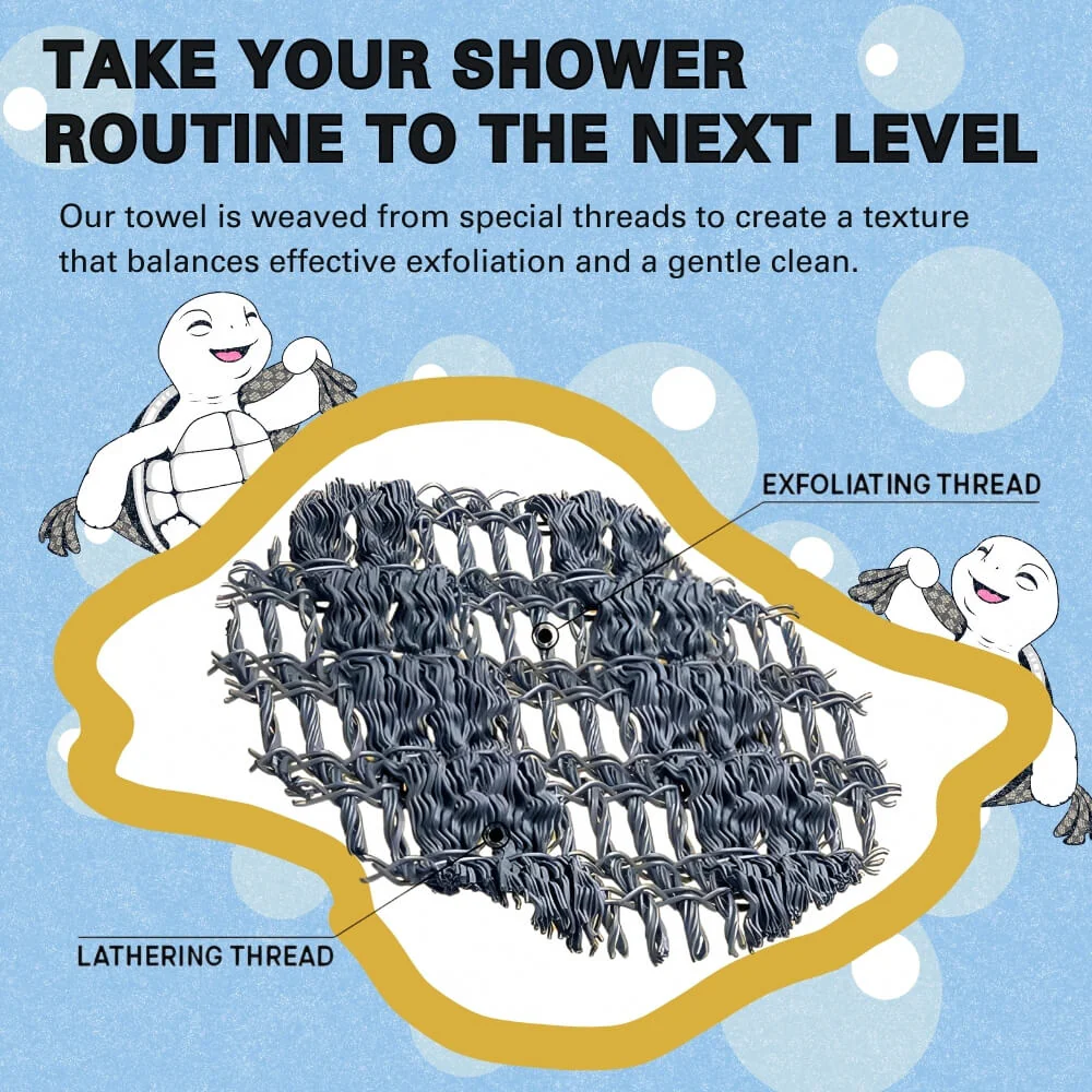 Blissal Exfoliating Antibacterial Shower Towel - Image 5