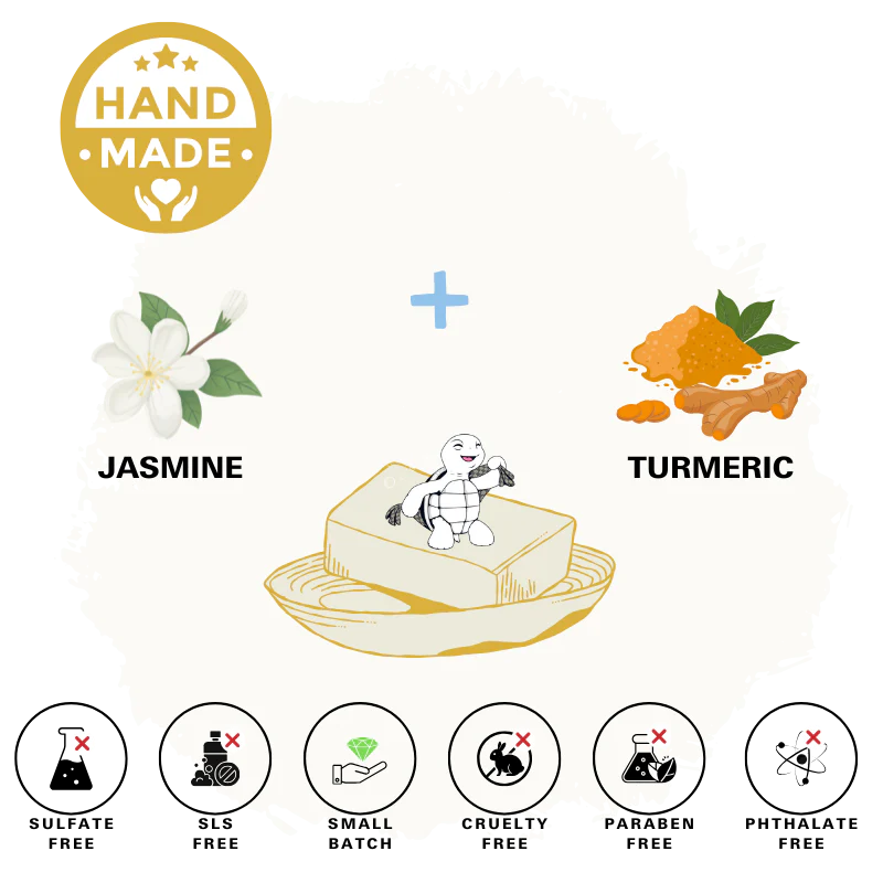 Jasmine & Turmeric Natural Bar Soap - Image 3