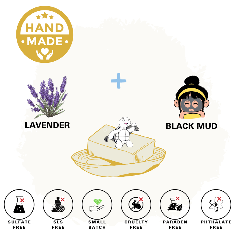 Black Mud & Lavender Natural Bar Soap - Image 3