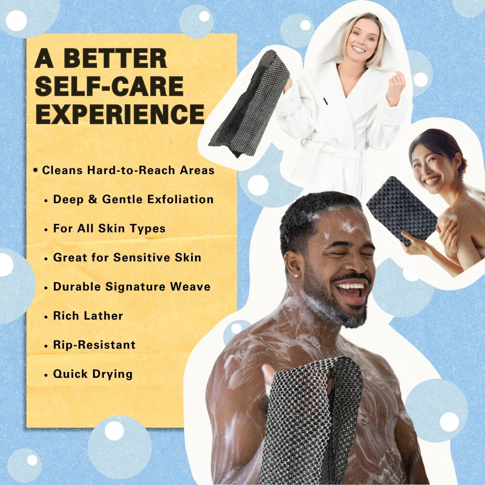 Blissal Exfoliating Antibacterial Shower Towel - Image 4