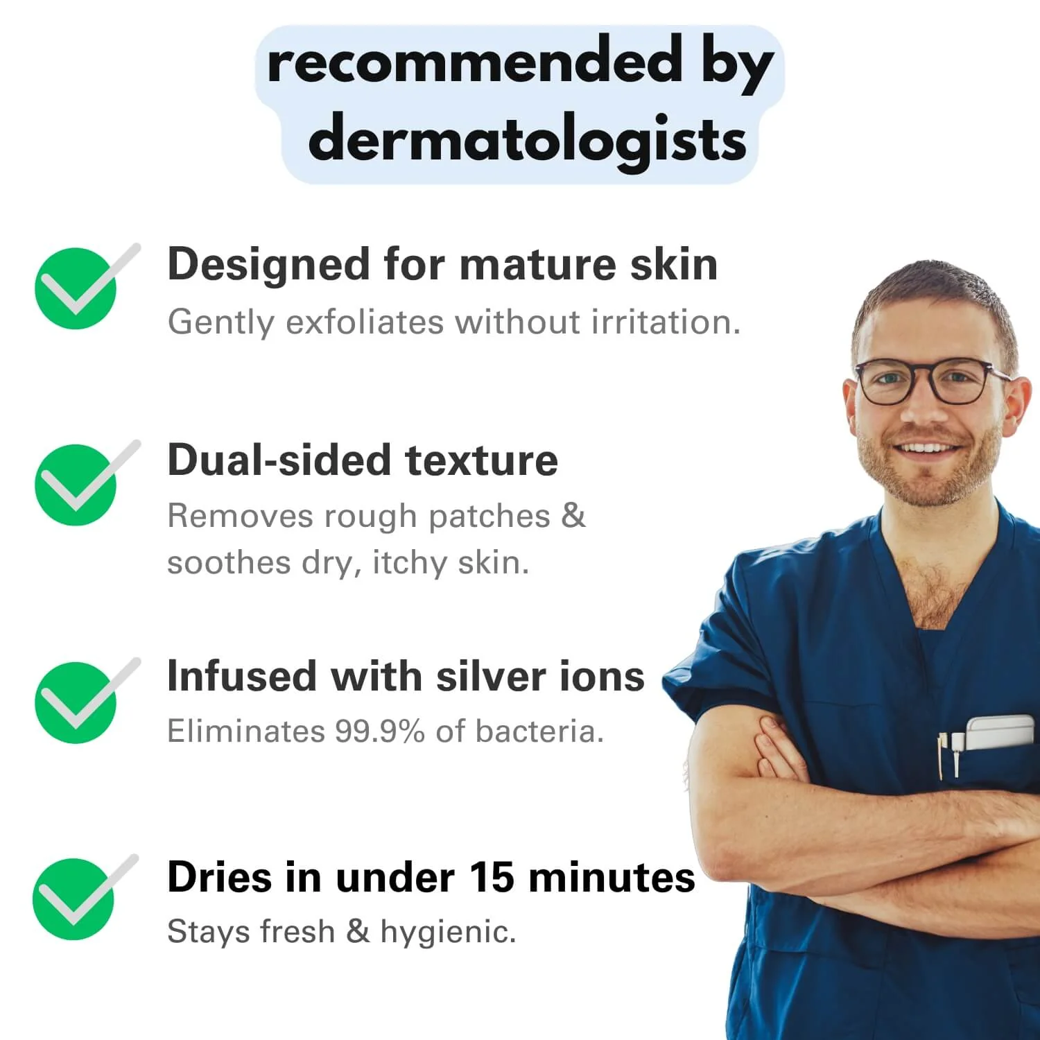 Blissal Exfoliating Antibacterial Shower Towel - Image 8