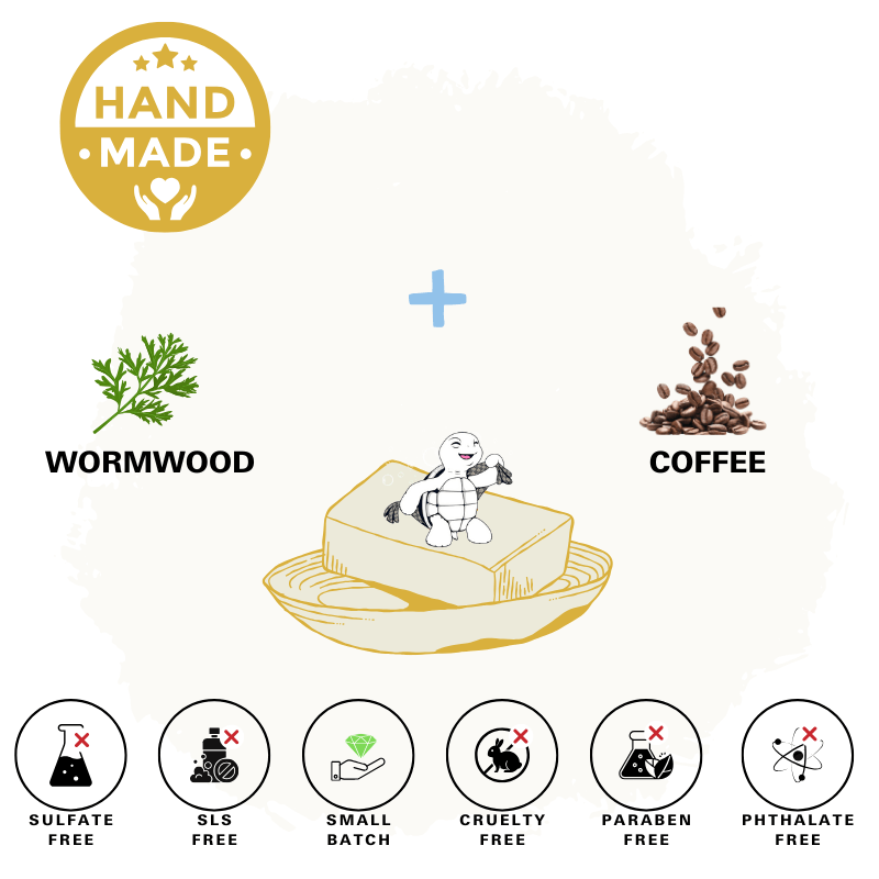 Wormwood & Coffee Natural Bar Soap - Image 3